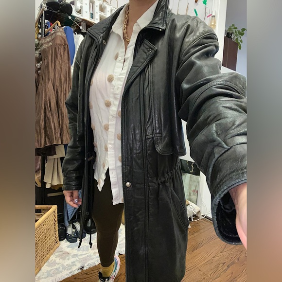 Vintage Jackets & Blazers - VINTAGE lamb leather jacket 🖤